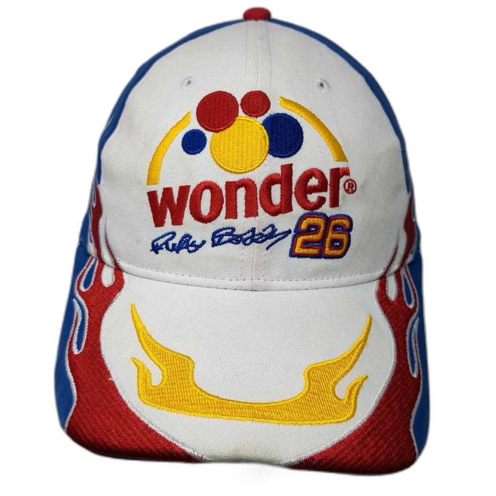 Wonder Ricky Bobby Talladega Nights 26 Baseball Cap Hat White Blue Red One Size